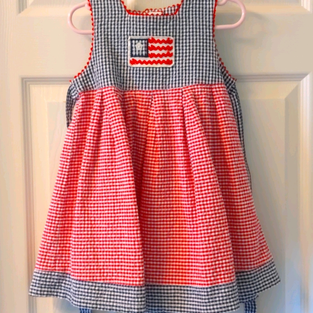 4th of July, Red, White & Blue toddler dress